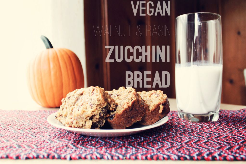 We Live Upstairs Vegan Walnut & Raisin zucchini bread recipe