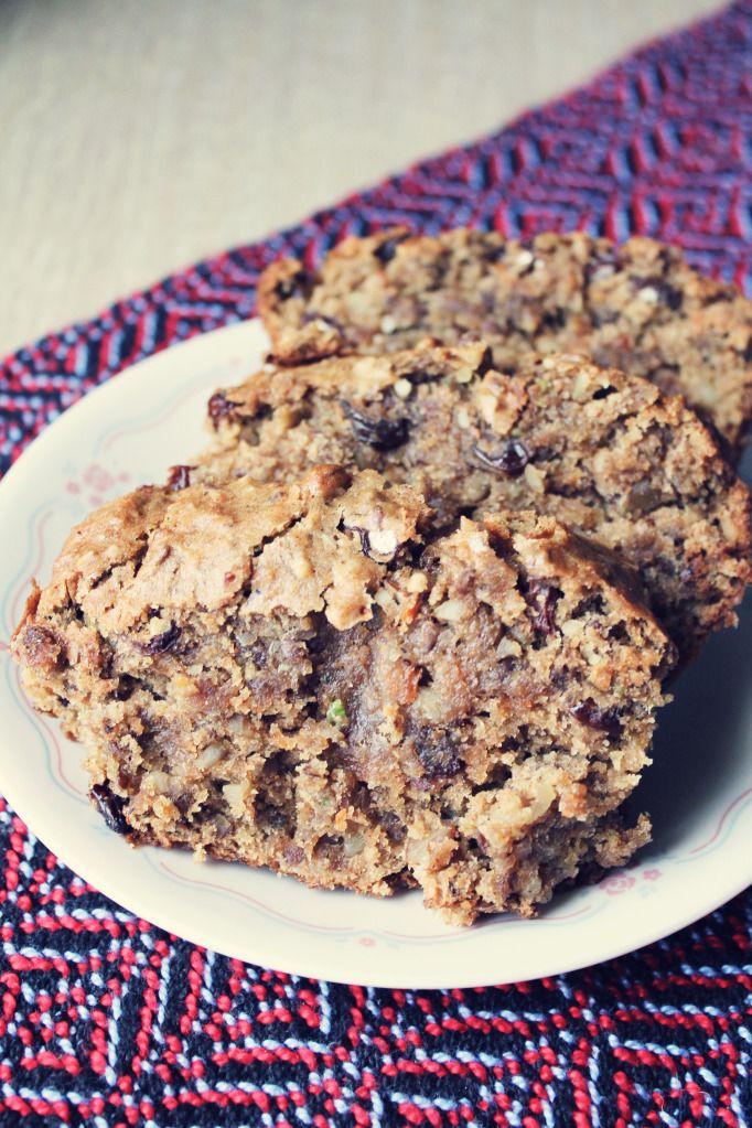 We Live Upstairs Vegan Walnut & Raisin zucchini bread recipe