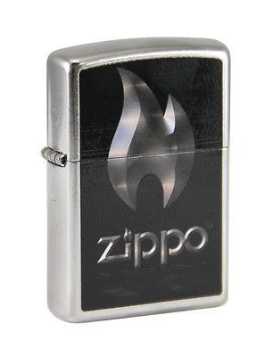 Zippo Flame Street Chrome Logo