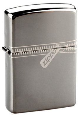 Zippo Black Ice Logo Windproof Lighter