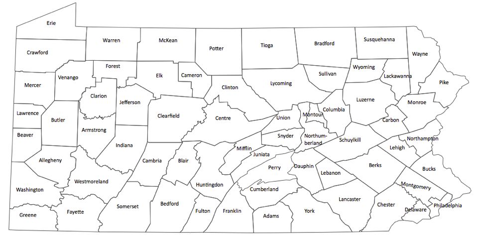 PA County Map