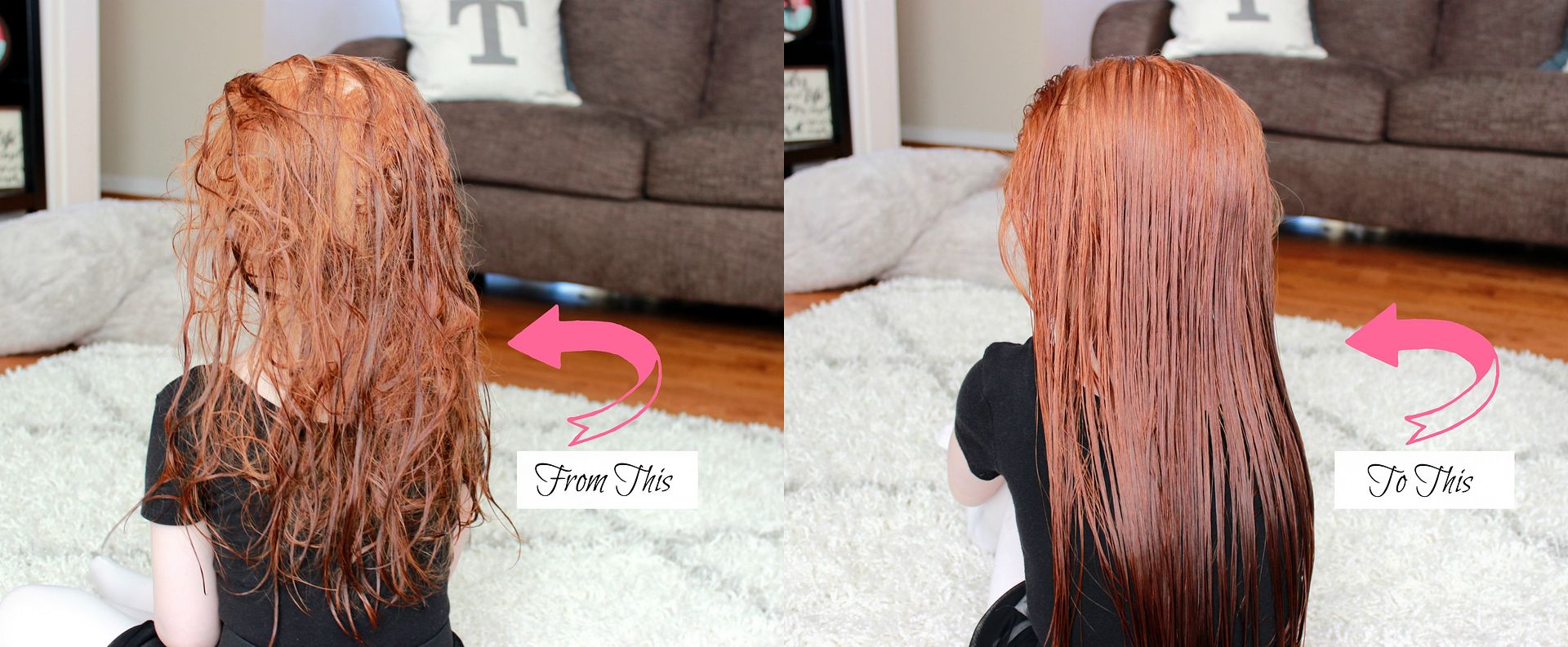 Hair Detangle Before and After