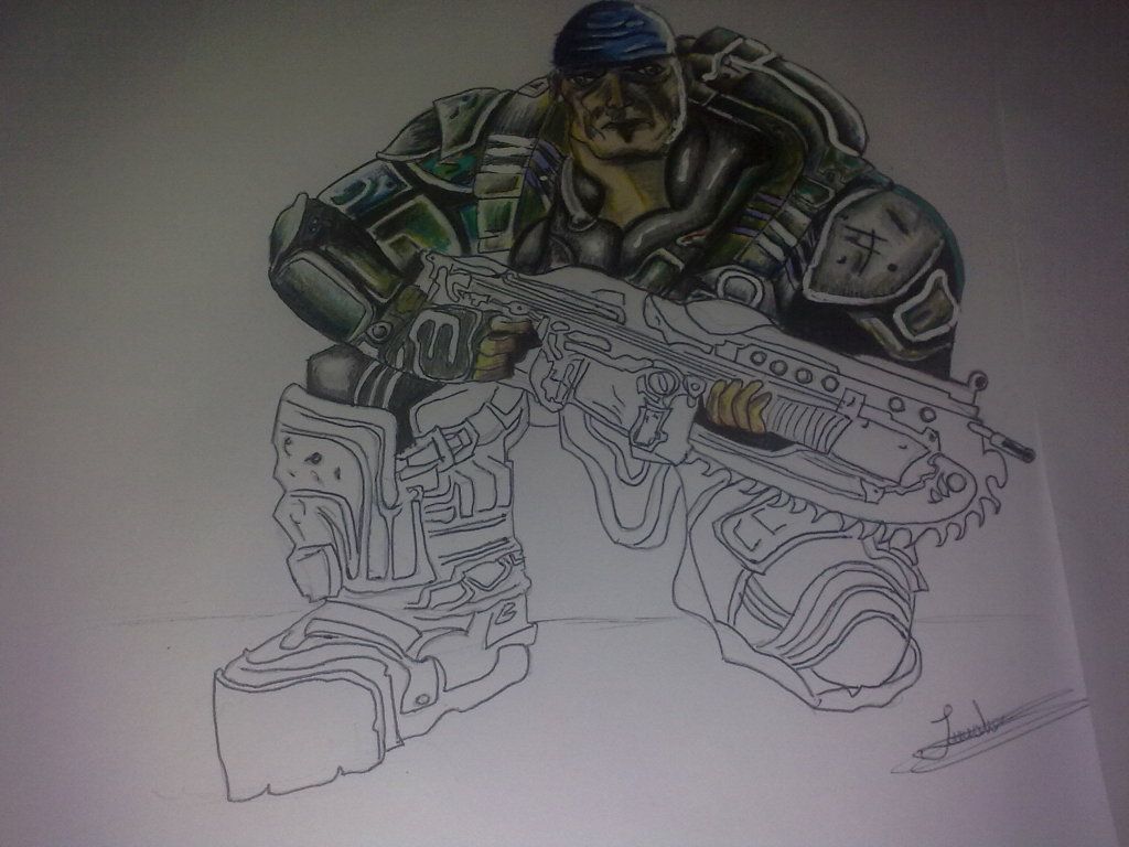 Dibujo De Marcus Fenix (Gear Of War) Dibujo De Marcus Fenix (Gear Of War)