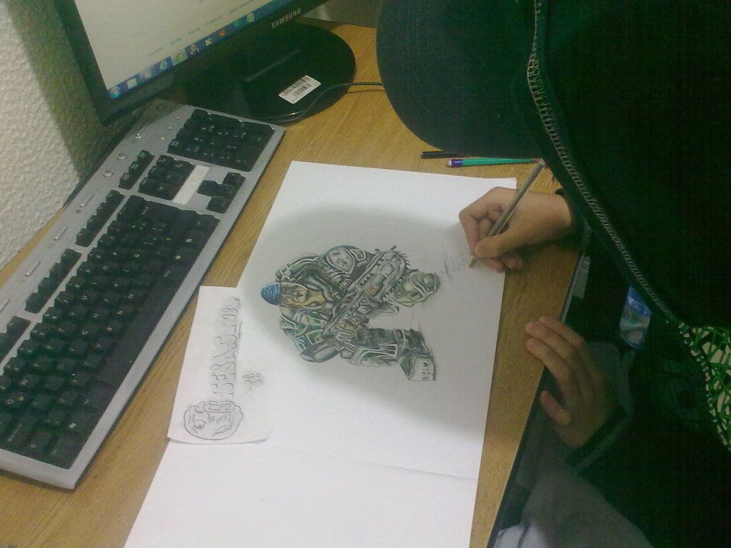 Dibujo De Marcus Fenix (Gear Of War) Dibujo De Marcus Fenix (Gear Of War)