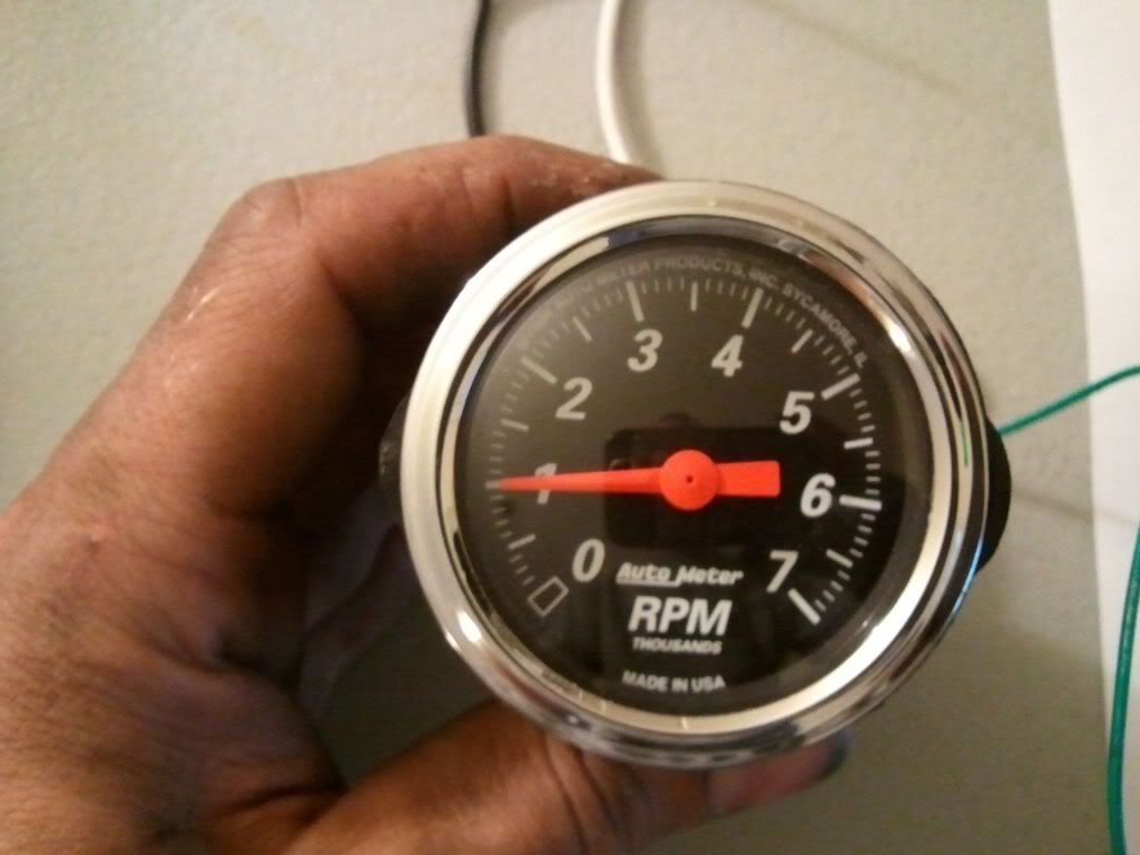 MSD programmable ignition, Tach adapter, Autometer Tach