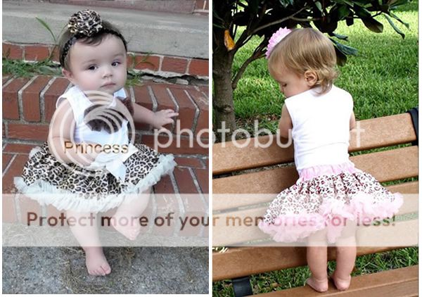 2pcs Baby Girl Kids Tutu Dress Top Skirt Brown Dress Leopard Clothes 1 2T Y