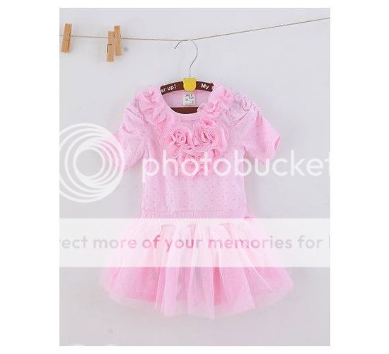 1pc Baby Girl Kids Toddlers Flower Top Tutu Party Princess Dress Skirt Clothes