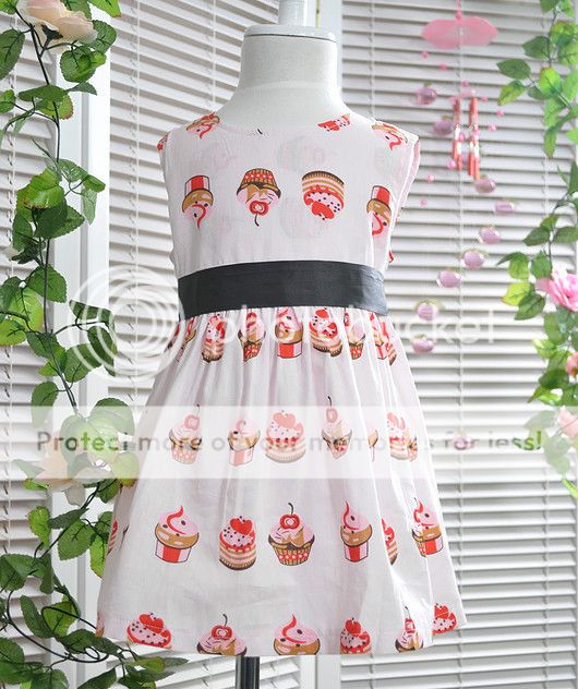 1pc Fashion Baby Girls Infants Kids Child Cotton Skirt Dresses Clothes Cake Pink