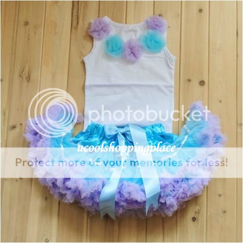 2pcs Baby Girl Kid Top Tutu Pageant Party Dress Skirt Costume Outfit Clothes