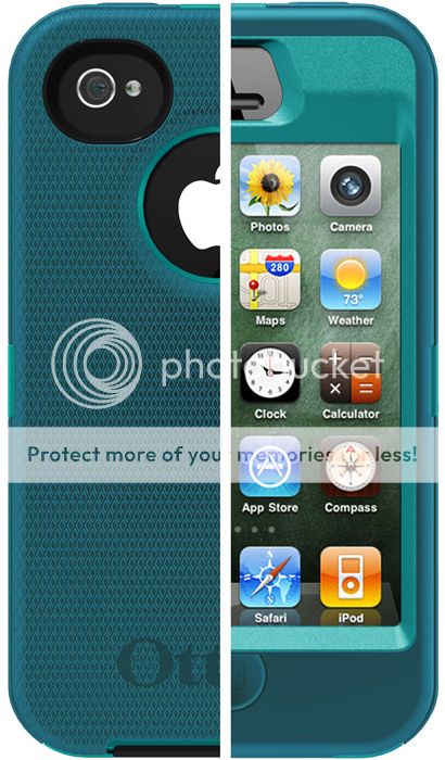 OtterBox Defender Case iPhone 4 4S Light Teal/Deep Teal New In Retail 