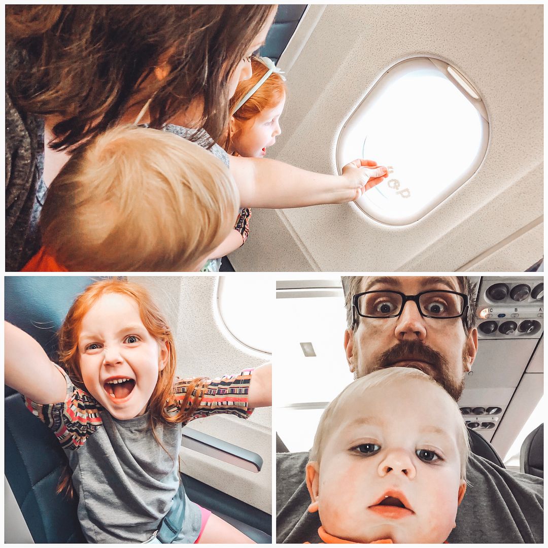 Family Florida Vacation plane ride